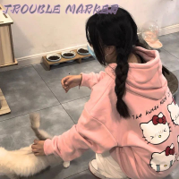 TroubleMaker เสื้อฮู้ด เสื้อแขนยาวอบอุ่น หลวมและสบาย ทันสมัย ล้ำสมัย ชิค สบาย WWY23914XY 38Z230918