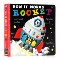 How it works: Rocket English original picture book childrens rocket operation principle Popular Science Encyclopedia English Enlightenment cognition cardboard book hole Book Little Tiger Publishing House