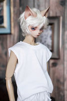 BJD doll dress is suitable for our 13 14 SD10 Uncle size stylish new simple loose vest T-shirt with classic black and white