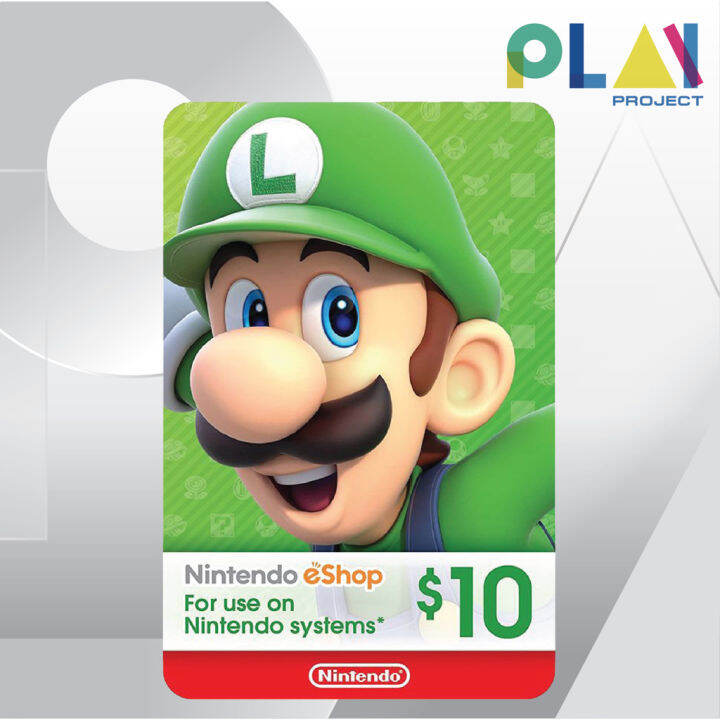 Nintendo Gift Card 10US [บัตรเติมเงินนินเทนโด้] Lazada.co.th