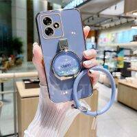 เคส2023ชุบสำหรับ Realme C51 C53 NFC หรูหราพร้อมที่ยึดน้ำหอมและแหวนมือถือเคสนิ่มเลนส์กล้องถ่ายรูป RealmeC53เคสปิดป้องกัน