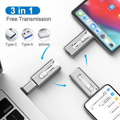 KOOTION U15 64กิกะไบต์ Thumb Drive USB 3.0แฟลชไดรฟ์3 In 1 128กิกะไบต์ USB Memory Stick จัดเก็บข้อมูลภายนอก Pendrive ไดรฟ์ USB สำหรับ