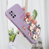 Case4you สำหรับ Infinix Note 8 Infinix Note 8i การ์ตูนดีไซน์น่ารักรูปแบบขอบซิลิโคนแบบเต็มกรอบป้องกันเคสกล้อง