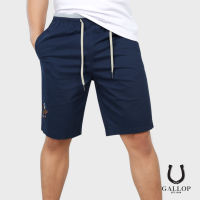 GALLOP : CASUAL SHORTS  กางเกงขาสั้นเอวยางยืด รุ่น GSP9001 สีน้ำเงิน