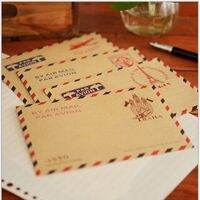 Hot 10 Pcs/lot Retro Postcard Letter Mini Gift Envelope Stationary Storage Brown Kraft Paper Vintage Envelop Approx.9.6x7.3cm