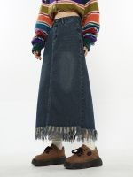 【CW】 Waist Denim Skirts Distressed S 3XL New Arrival Student Leisure Korean Fashion Faldas