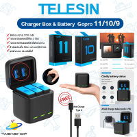 TELESIN Charger + Battery แท่นชาร์จและแบตเตอรี่เสริม GoPro Hero11/10/9