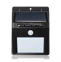 โคมไฟติดผนัง 16LEDs พร้อมโซล่าเซลล์ และเซนเซอร์ IP64 ไฟขาว (0419)