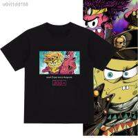 【HOT】เสื้อยืดราคาถูกสุดๆคุณภาพสูงล้อเลียน SpongeBob ชื่อร่วม JOJO s bizarre adventure เปล่าแถบ Jotaro Killer Queen Cotton Sh100%cotton