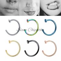 ✪จิวจมูกสแตนเลส จิวหู จิวปาก✪ Stainless Steel ring for Lips Nose Adjustable for Men Women - 1 Piece