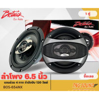 ถูกสุดๆลำโพง 6.5 นิ้ว แกนร่วม 4 ทาง BOSTWICK รุ่น BOS-654NX กำลังขับ 120 วัตต์ ลำโพงติดรถยนต์เสียงดี ดอกลำโพง