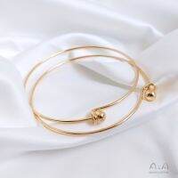 สีสันสดใส☋กำไลข้อมือทอง14K เสริมความแข็งแกร่งให้กับสีถนอมอาหาร Gelang Ulir ทองแดงสร้อยข้อมือคลาสสิกสัญญาเครื่องประดับชิ้นแรกแบบทำมือ