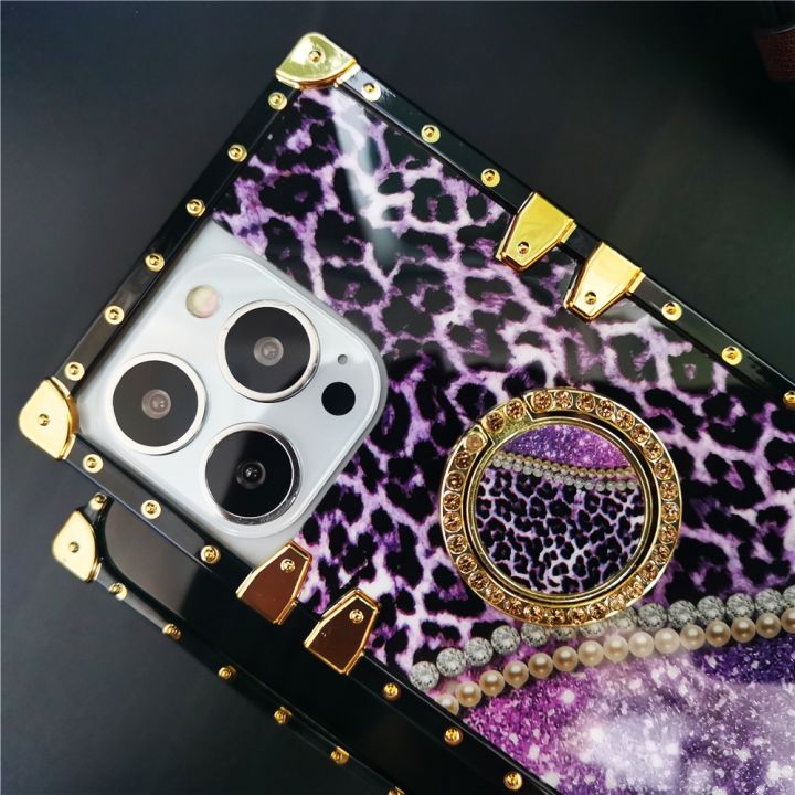 luxury-bling-diamonds-pearl-leopard-cover-square-phone-case-for-xiaomi-redmi-note-11-pro-10-pro-max-9c-10a-10c-poco-x3-gt-m4-m3