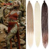 5 Strands 20inch Synthetic Dreadlocks Hair Extensions Soft Handmade Crochet Hair Transplant Blonde Braid Hairs For Women Girl