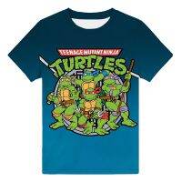 Summer New Childrens Short-sleeved T-shirt Cartoon TMNT Printed Tops Tees Kids Clothes O-neck T Shirt For Boys