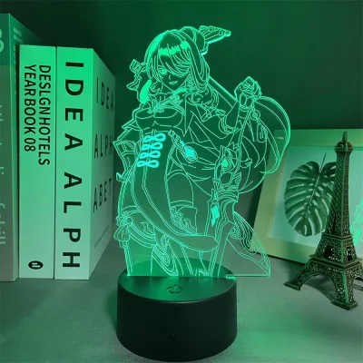 3d Led Night Light Lamp Genshin Impact Beidou Acrylic Led Lamp Game
