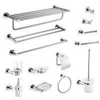 【CC】▽♝  Polished Rack Toilet Holder Wall Mounted Paper Bar Accessories