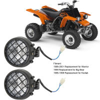 คู่ 12V ATV LED ชุดไฟหน้าพร้อมหลอดไฟเปลี่ยนตะแกรงสำหรับ Warrior 1996-2001