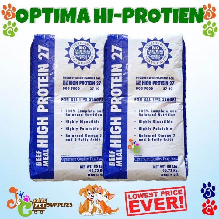 Optima Beef Meal and Optima High Protein Dog Food 22.72kg Lazada PH