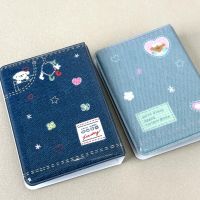 Retro Denim Photocard Holder 3 Inch 40 Slots Photo Album Square Hollow Out Photocard Binder Album For Photographs Collect Book  Photo Albums