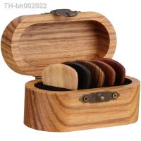 ⊙┇ Wood Guitar Pick Display Case Guitar Solid Wood Pick Storage Box With Wooden Pick