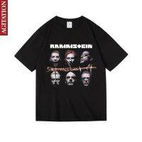 Original Summer cotton short half-sleeved T-shirt Rammstein German chariot metal European and American band clothes unisex