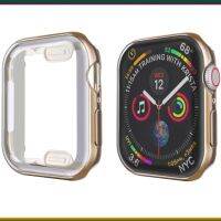 คลุมทั้งหมดนาฬิกาข้อมือเคสสำหรับ Apple Watch ซีรีส์8 7 6 5 4 3 2 Se ซิลิโคนป้องกันเคสหน้าจอใสสำหรับ Iwatch 38 40 41มม. 42 44 45มม.