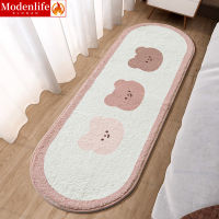 [Modenlife] พรมปูพื้นรูปแบบสัตว์การ์ตูน40x12 0Cm,พรมข้างเตียงนุ่มพรมทรงรีน่ารักสำหรับตกแต่งห้องนอนบ้าน