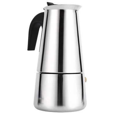 Stainless Steel Moka Latte Espresso Portable Coffee Maker Stovetop Filter Coffee Pots Percolator,300ML