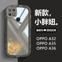 เคสโปร่งใสสำหรับ A53 A32 OPPO 2020 A36 A35 OPPO กันกระแทกป้องกันกล้องตกปกป้องซิลิโคนนิ่มฝาครอบด้านหลัง TPU