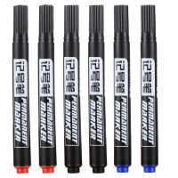 10/6pcs/Set Permanent Paint Marker Pen 1.5mm Oily Waterproof Black Pen for Tyre Markers Quick Drying Signature Marker Pens
