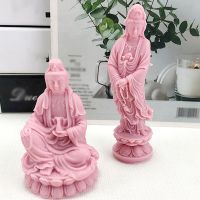 Home Decoration Soap Mould Resin Craft Supplies Buddha Silicone Mold Candle Guanyin Buddha Statue