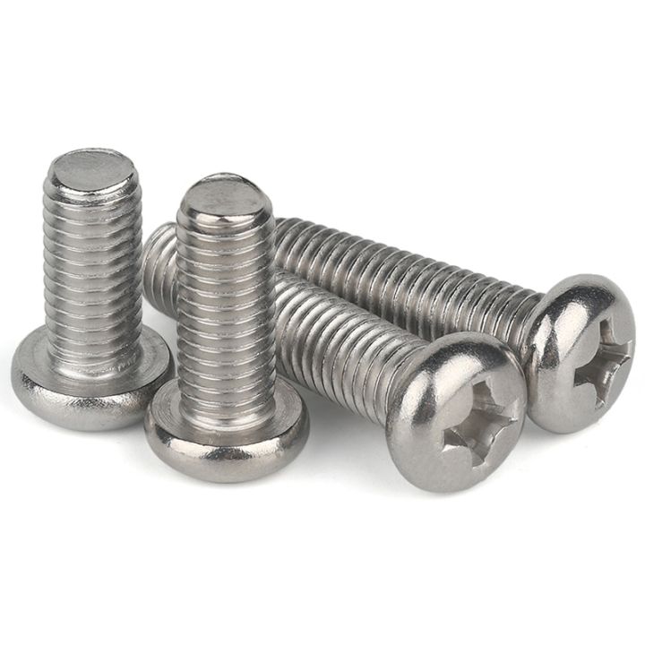 10-50-m2-m2-5-m3-m3-5-m4-m5-m6-m8-a2-304-stainless-steel-cross-round-phillips-pan-head-screw-bolt-dia-2-3-4-5-8mm-length-3-100mm