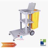 CSP160-2 CLEANING CART GREY WITH COVER (D-011-1) รถเข็นอุปกรณ์ มีฝาปิด