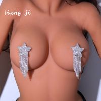 【YF】 Body chain Crystal Circular Type Sexy Nipple Paste Bikini Sling Bra Chain Fringed Chest Makeup Belly Dance Beach outfit