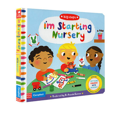 Big steps series i M starting nursery English original paperboard flipping operation book Im a baby sitter, young childrens behavior habits and EQ cultivation