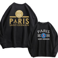 Paris Saint-Germains F.C.S เสื้อกันหนาวผู้ชายผู้หญิงแขนยาวคอลูกเรือเสื้อสองด้านพิมพ์ Unisex หลวมเสื้อผ้า