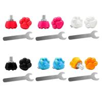 2Pcs Durable Skate Brake Block Rubber Paw Shaped Roller Skating Stoppers