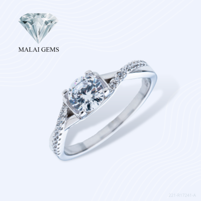 Malai Gems แหวนเพชร แหวนเพชรชู เงินแท้ 925 เคลือบทองคำขาว ประดับเพชรสวิส CZ รุ่น 221-R17241-A แถมกล่อง แหวนเงินแท้ แหวนเงิน แหวน