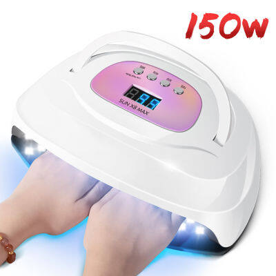 2021Dmoley 150W LED Lamp Nail Dryer 57 LEDs Dual-hands UV Ice Lamp For Drying Gel Polish 4 Timer Auto Sensor Manicure Tools