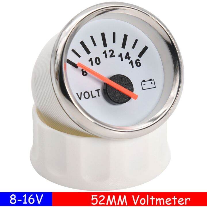 52mm Voltmeter for Boat Marine Car Voltage VOLT 0190ohm Fuel Water