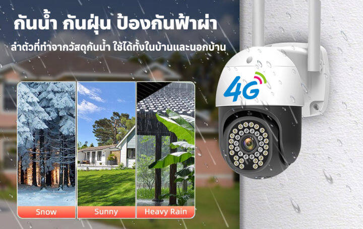 กล้องวงจรปิดใส่ซิม-4g-กล้องวงจรปิดไร้สาย-2k-hd-led-สีขาว22pcs-led-ir-14pcs-กล้องวงจรปิด-wifi-กล้องรักษาความปลอดภัย-กันน้ำ-รุ่น-4g-ไม่ต้องใช้wifi