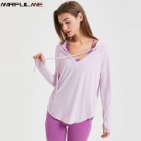 Summer Women Sport Hoodies Thin Loose Yoga Shirts Anti-UV Long Sleeve Running Sweatshirts Gym Workout Fitness Hooded Tops Female