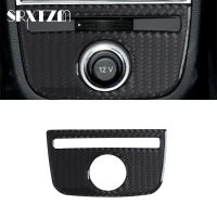 、‘】【’ Carbon Fiber Sticker Interior Trim Car Rear Cigarette Lighter Panel Cover For Audi A3 2014-2019 Accessories