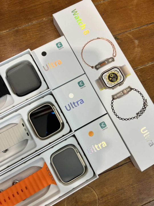 นาฬิกา-watch-8-ultra-smart-watch-รุ่นใหม่ล่าสุด-หน้าจอแสดงผลคมชัด-เชื่อมต่อโทรศัพท์-โทรเข้ารับสาย-เปลี่ยนภาพหน้าจอได้ตามต้องการ