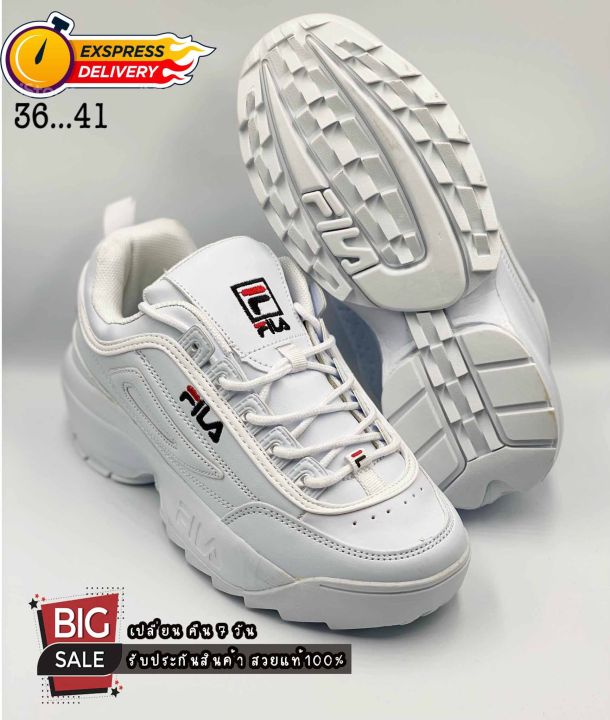 รุ่นยอดฮิต-รองเท้าผ้าใบfila-disruptor-ii-size-36-45-เผื่อ1ไซส์-รองเท้าสีดำล้วน-รองเท้าแฟชั่น-รองเท้าทำงาน-รองเท้ากีฬา-สวยตรงปก100