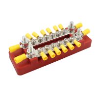 50A Bus Bar Terminal Block Copper Busbar Connection Anti-corrosion Circuit Breakers for Car RV Ship Ycht for Distribution Box Electrical Circuitry Par