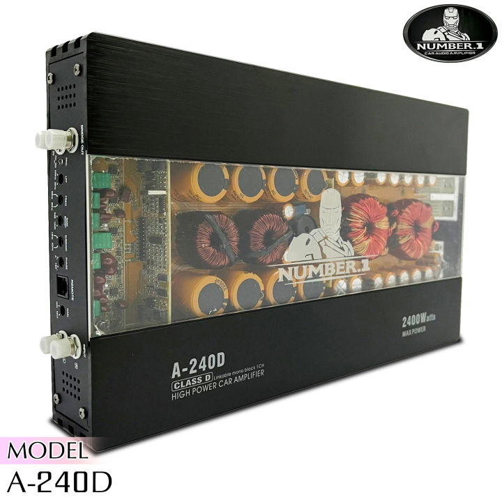 number-a-240d-เพาเวอร์แอมป์คลาสดี-เครื่องเสียงติดรถยนต์-amp-ติดรถยนต์-class-d-2400w-สำหรับเพิ่มพลังเสียงเบสให้ดุดันยิ่งขึ้น-ให้เสียงเบสหนัก