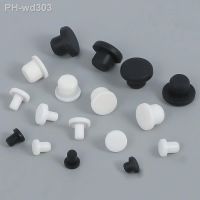 White Silicone Rubber Hole Caps 9-19mm Solid Hollow Inner Bore T-type Plug Cover Snap-on Gasket Blanking End Cap Seal Stopper