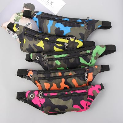 New Camouflage Dark Grain Bum Bag Canvas Unisex Fanny Pack Waist Hip Belt Bag Purse Pouch Pocket Travel Running Sport Bum Running Belt
